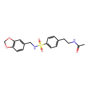 N-[2-[4-(1,3-benzodioxol-5-ylmethylsulfamoyl)phenyl]ethyl]acetamide structure
