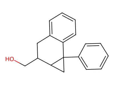 (7B-phenyl-1a,2,3,7b-tetrahydro-1H-cyclopropa[a]naphthalen-2-yl)methanol structure