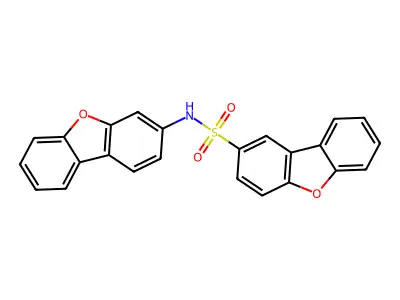 N-dibenzofuran-3-yldibenzofuran-2-sulfonamide structure
