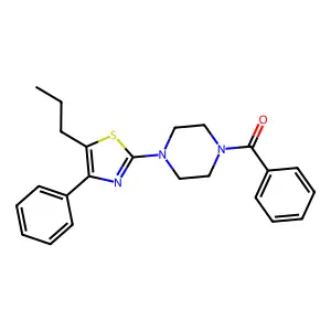 Phenyl-[4-(4-phenyl-5-propyl-1,3-thiazol-2-yl)piperazin-1-yl]methanone structure
