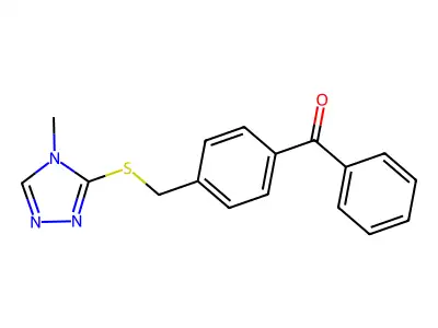 [4-[(4-Methyl-1,2,4-triazol-3-yl)sulfanylmethyl]phenyl]-phenylmethanone structure
