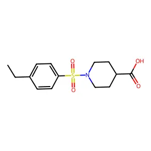1-[(4-Ethylphenyl)sulfonyl]piperidine-4-carboxylic acid structure
