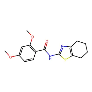 2,4-dimethoxy-N-(4,5,6,7-tetrahydro-1,3-benzothiazol-2-yl)benzamide structure