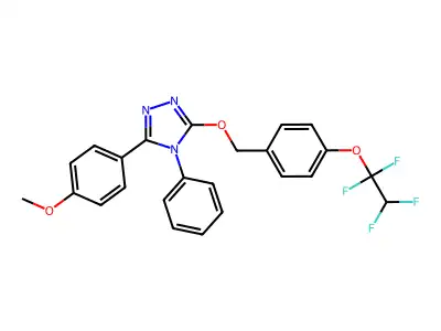 4-methoxy-1-(4-phenyl-5-{[4-(1,1,2,2-tetrafluoroethoxy)phenyl]methoxy}(1,2,4-t riazol-3-yl))benzene structure
