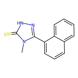 4-methyl-5-(1-naphthyl)-4H-1,2,4-triazole-3-thiol structure