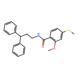 N-(3,3-Diphenylpropyl)-2-methoxy-4-(methylthio)benzamide structure