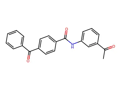 N-(3-acetylphenyl)-4-benzoylbenzamide structure