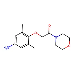 [3,5-Dimethyl-4-(2-morpholin-4-yl-2-oxoethoxy)phenyl]amine structure