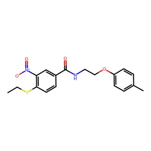 4-(Ethylsulfanyl)-N-[2-(4-methylphenoxy)ethyl]-3-nitrobenzamide structure