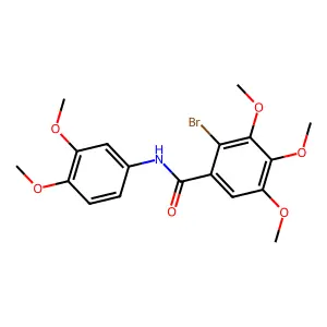 2-bromo-N-(3,4-dimethoxyphenyl)-3,4,5-trimethoxybenzamide structure