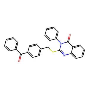 2-[(4-Benzoylphenyl)methylsulfanyl]-3-phenylquinazolin-4-one structure