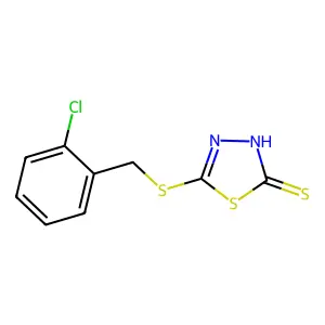 5-((2-Chlorobenzyl)thio)-1,3,4-thiadiazol-2-YL hydrosulfide structure