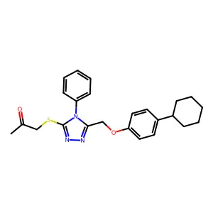 1-[[5-[(4-Cyclohexylphenoxy)methyl]-4-phenyl-4H-1,2,4-triazol-3-yl]thio]-2-propanone structure