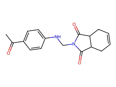 2-[(4-Acetylanilino)methyl]-3a,4,7,7a-tetrahydroisoindole-1,3-dione structure