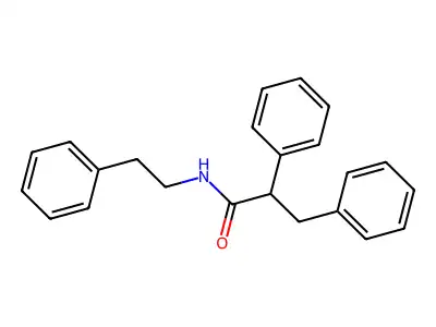 2,3-diphenyl-N-(2-phenylethyl)propanamide structure
