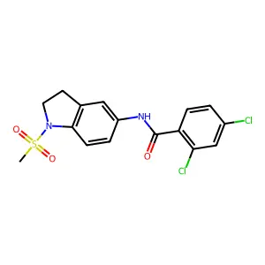 2,4-dichloro-N-(1-methylsulfonyl-2,3-dihydroindol-5-yl)benzamide structure