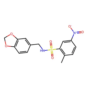 N-(1,3-Benzodioxol-5-ylmethyl)-2-methyl-5-nitrobenzenesulfonamide structure