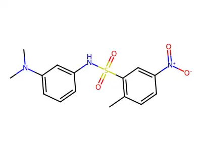 N-[3-(dimethylamino)phenyl]-2-methyl-5-nitrobenzenesulfonamide structure