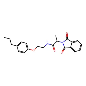 1,3-Dihydro-alpha-methyl-1,3-dioxo-N-[2-(4-propylphenoxy)ethyl]-2H-isoindole-2-acetamide structure