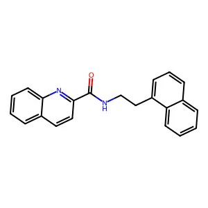 N-(2-naphthalen-1-ylethyl)quinoline-2-carboxamide structure