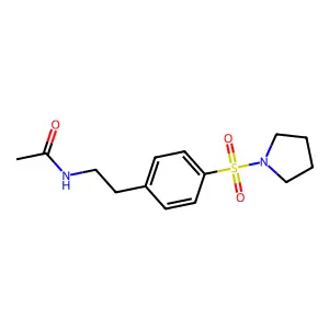 N-{2-[4-(pyrrolidin-1-ylsulfonyl)phenyl]ethyl}acetamide structure