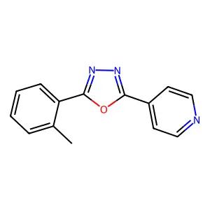 4-[5-(2-Methylphenyl)-1,3,4-oxadiazol-2-YL]pyridine structure