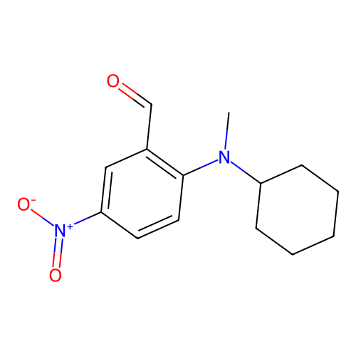 2-[Cyclohexyl(methyl)amino]-5-nitrobenzaldehyde structure