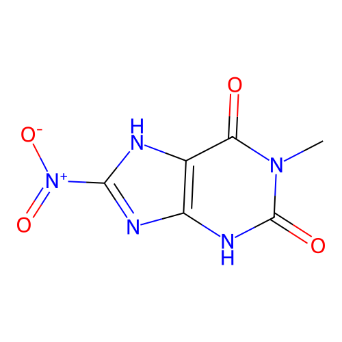1-Methyl-8-nitro-3,7-dihydropurine-2,6-dione structure