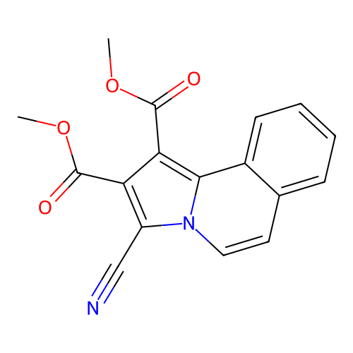 Dimethyl 3-cyanopyrrolo[2,1-a]isoquinoline-1,2-dicarboxylate structure