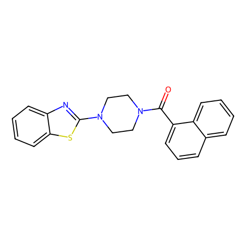 (4-(Benzo[d]thiazol-2-yl)piperazin-1-yl)(naphthalen-1-yl)methanone structure