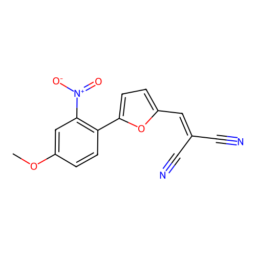 {[5-(4-Methoxy-2-nitrophenyl)furan-2-yl]methylidene}propanedinitrile structure