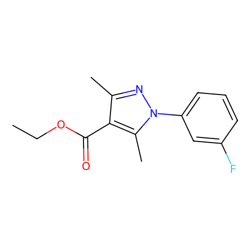 ethyl 1-(3-fluorophenyl)-3,5-dimethyl-1H-pyrazole-4-carboxylate structure