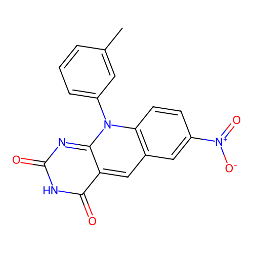 10-(3-Methylphenyl)-7-nitropyrimido[4,5-b]quinoline-2,4-dione structure