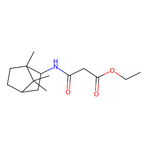 Ethyl 3-oxo-3-((1,7,7-trimethylbicyclo[2.2.1]hept-2-yl)amino)propanoate structure