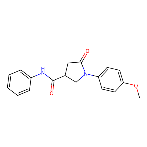 1-(4-methoxyphenyl)-5-oxo-N-phenylpyrrolidine-3-carboxamide structure