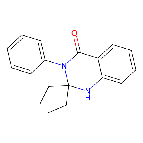 2,2-diethyl-3-phenyl-2,3-dihydroquinazolin-4(1H)-one structure