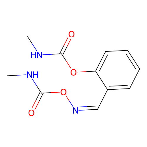 Benzaldehyde, 2-(((methylamino)carbonyl)oxy)-, O-((methylamino)carbonyl)oxime structure