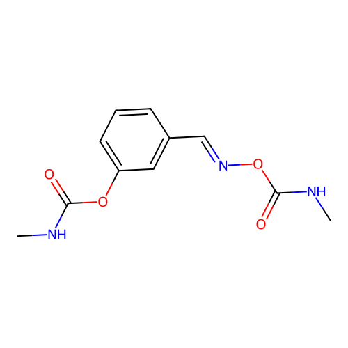 Benzaldehyde, 3-(((methylamino)carbonyl)oxy)-, O-((methylamino)carbonyl)oxime structure