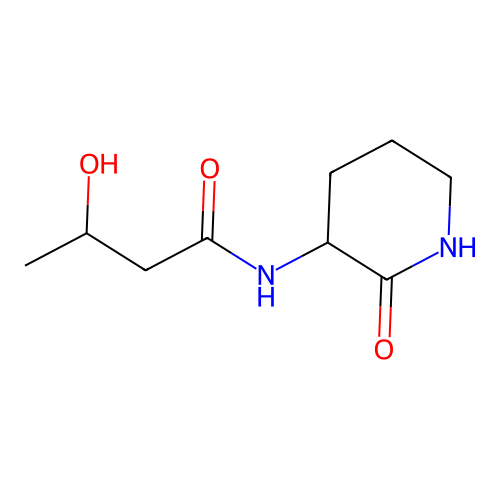 Butanamide, 3-hydroxy-N-(2-oxo-3-piperidinyl)- structure