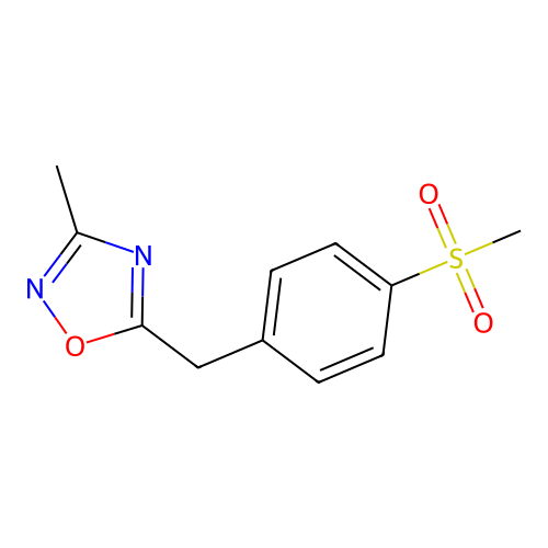 3-Methyl-5-[4-(methylsulfonyl)benzyl]-1,2,4-oxadiazole structure