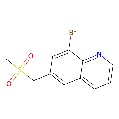 6-(Methylsulfonylmethyl)-8-bromoquinoline structure