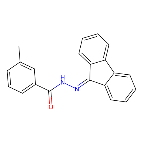 N'-(9H-fluoren-9-ylidene)-3-methylbenzohydrazide structure