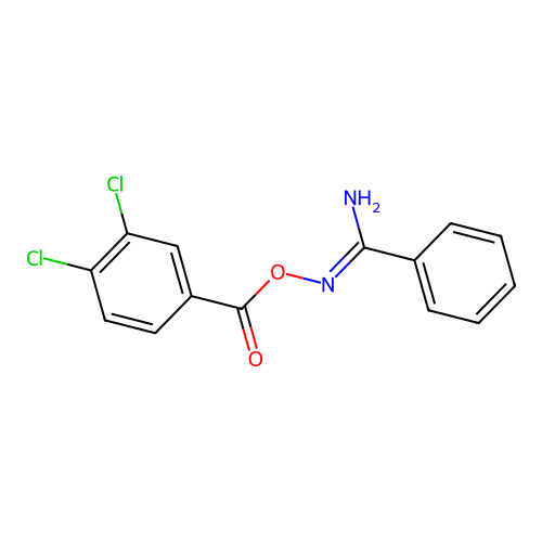 N'-{[(3,4-dichlorophenyl)carbonyl]oxy}benzenecarboximidamide structure