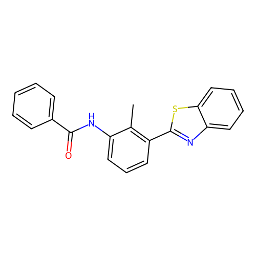 N-[3-(1,3-benzothiazol-2-yl)-2-methylphenyl]benzamide structure
