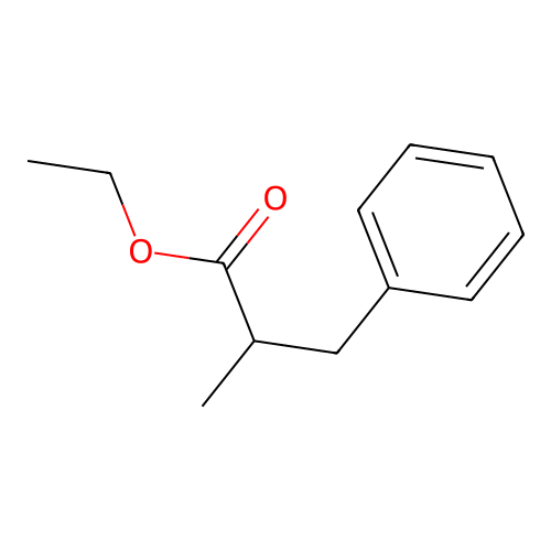 Ethyl 2-methyl-3-phenylpropanoate structure