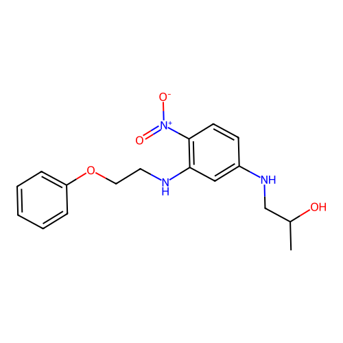 1-({4-Nitro-3-[(2-phenoxyethyl)amino]phenyl}amino)propan-2-ol structure