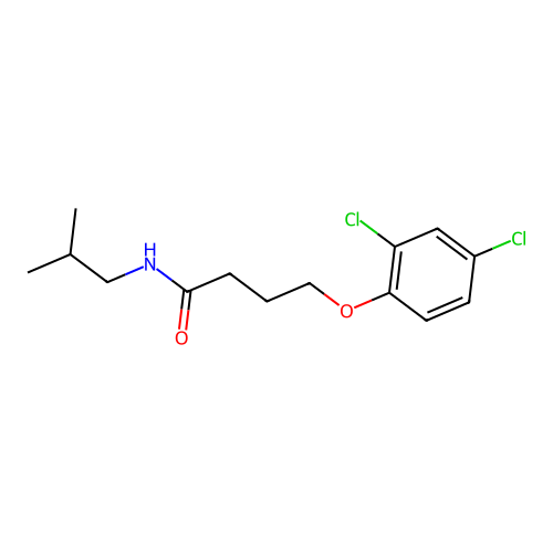 4-(2,4-dichlorophenoxy)-N-(2-methylpropyl)butanamide structure
