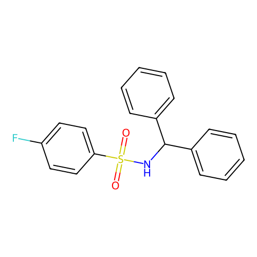 N-(diphenylmethyl)-4-fluorobenzenesulfonamide structure