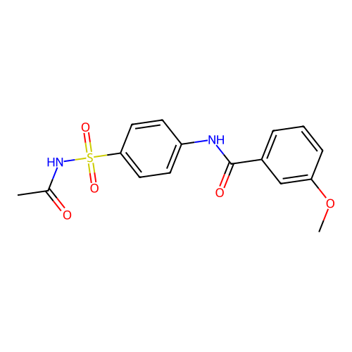 N-[4-(acetylsulfamoyl)phenyl]-3-methoxybenzamide structure