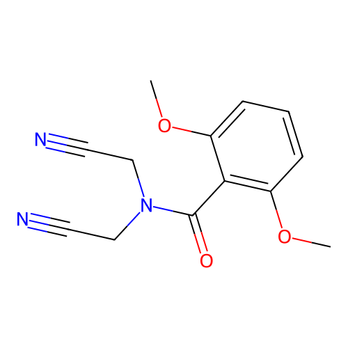 N,N-双(氰甲基)-2,6-二甲氧基苯甲酰胺 structure